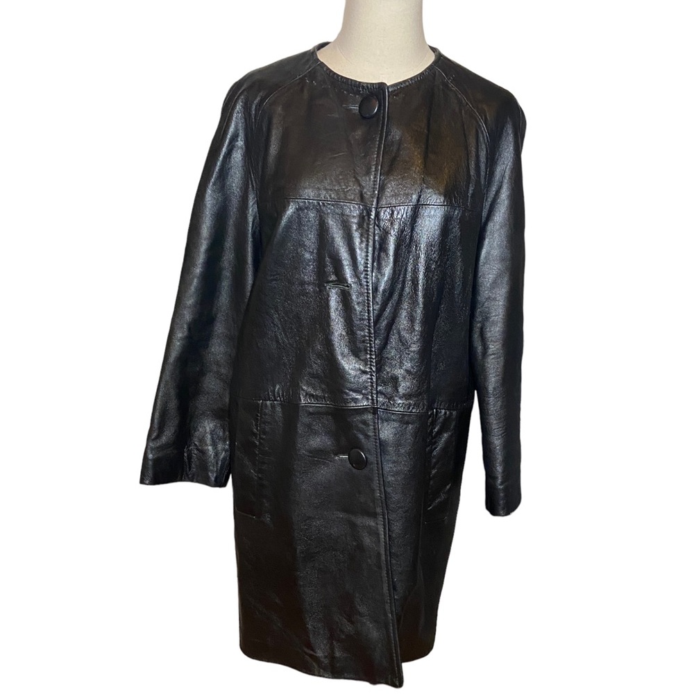 Vintage Golet Original Leather Soft Coat Jacket Button 10 Matrix 90’s